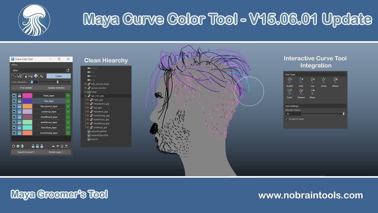 V15.06.01 - Maya Curve Color Tool