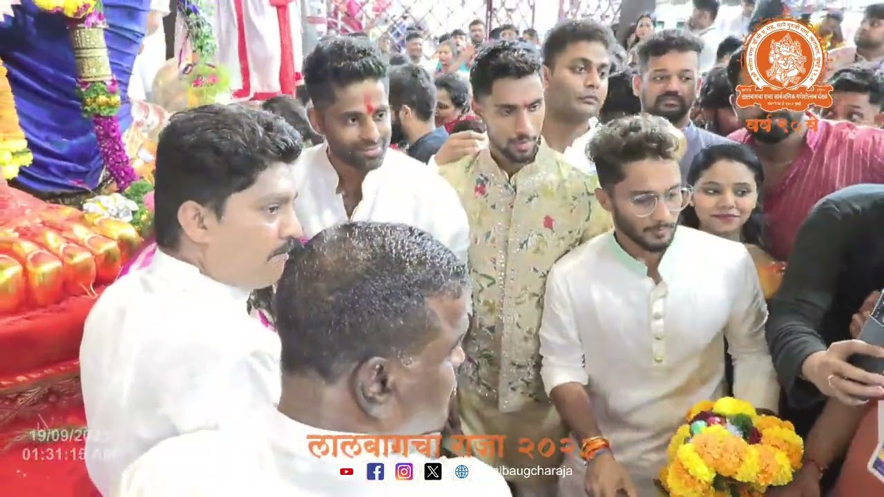 Suryakumar Yadav And Tilak Verma at Lalbaugcha Raja 2023