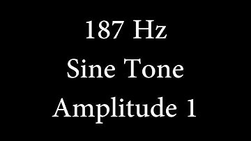 187 Hz Sine Tone Amplitude 1