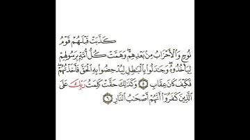 سورة غافر 2 القسم الثاني تكرار كيفي من .. كذبت قبلهم قوم نوح  .. إلى .. أنهم أصحاب النار