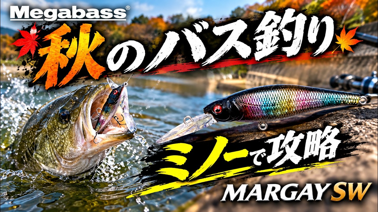 【秋バス攻略】ミノーで狙う秋のバス釣り！MARGAY SWを巻いてみた