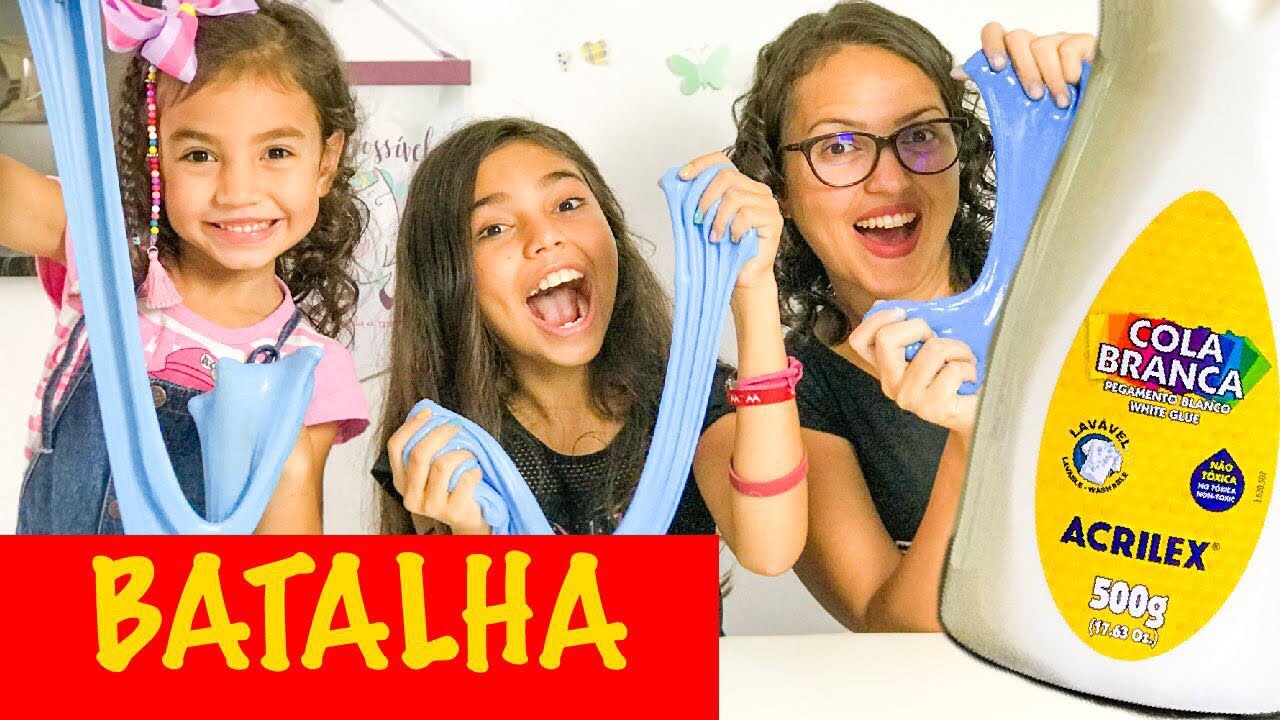 BATALHA DE SLIME - 3 SLIMES COM A MESMA COLA - QUEM GANHA? - ENTÃO ROBERTA?
