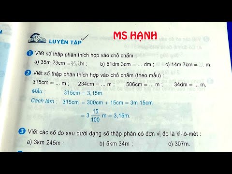 Video Toán Lớp 5 Trang 45 Sách Giáo Khoa - Luyện Tập #mshanh - YouTube