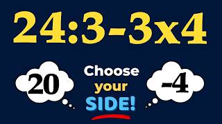 99% Fail This Simple Math Problem 🧠 24:3-3x4