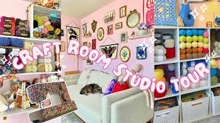 FINAL CRAFT ROOM STUDIO TOUR my crochet knitting paradise