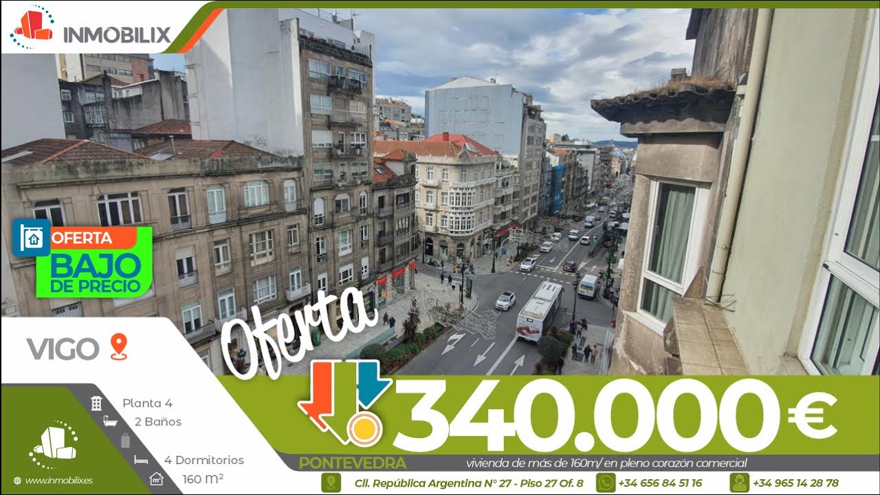 🚨BAJO DE PRECIO🚨Vigo/ 340.000 € /vivienda de más de 160m/ en pleno corazón comercial
