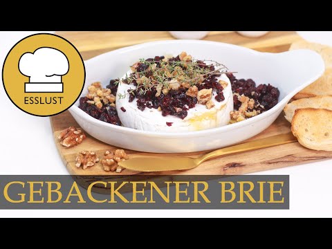 GEBACKENER BRIE mit Cranberries und Walnüssen - ein köstlicher OFENKÄSE