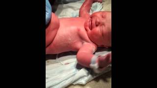 Elijahs 1st bath