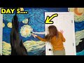 I Painted STARRY NIGHT On My Wall...this took forever