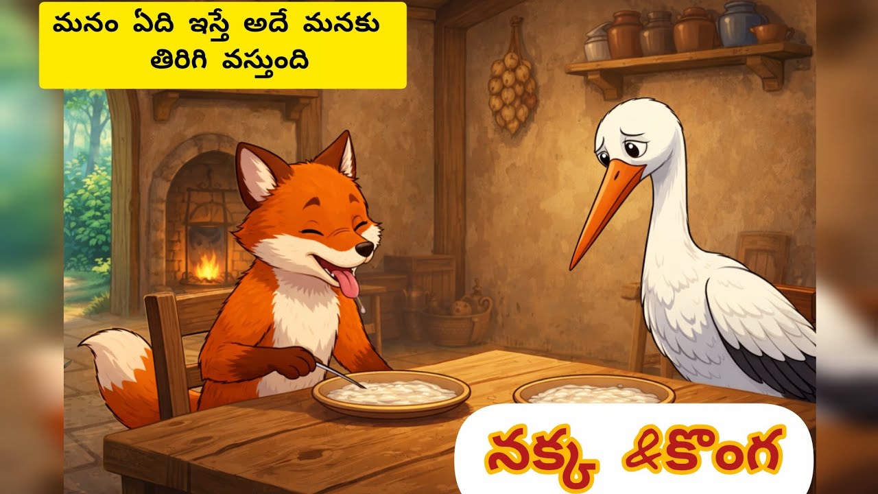 మనం ఏది ఇస్తే అదే మనకు తిరిగి వస్తుంది నక్క కొంగ నీతి కథ