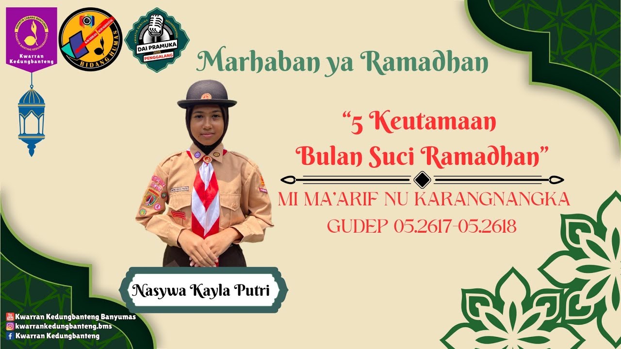 MI MA’ARIF NU KARANGNANGKA || Nasywa Kaeyla Putri || Lomba Dai Pramuka Penggalang 2025