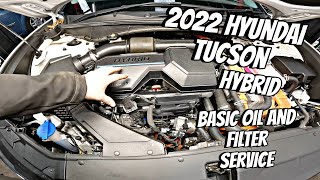 2022 Hyundai Tucson HYBRID oil and filter service...