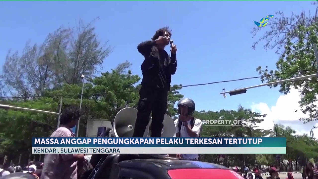 Massa Tuntut Pembunuh 2 Mahasiswa UHO Segera Diungkap
