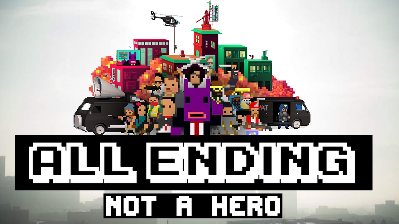 ALL ENDING (Including Megalord!!) | Not a Hero Ending