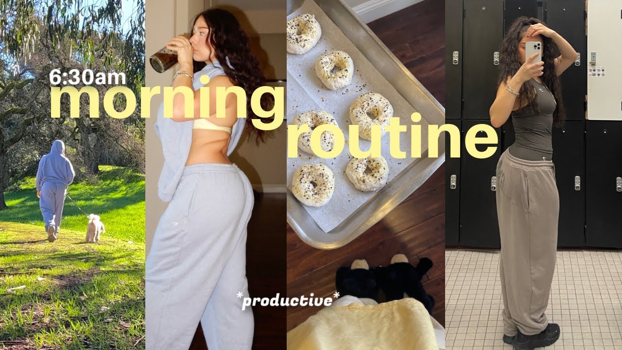 MORNING ROUTINE: 6:30am, productive, fitness, wellness