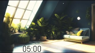 5 Minute Timer Sunny Plant Sit Room