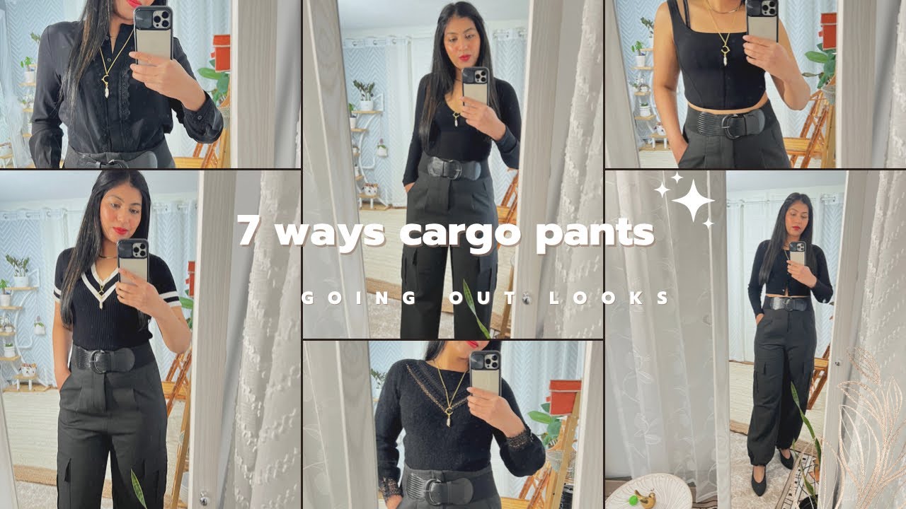 7 easy ways to style cargo pants😝(classic neutrals)