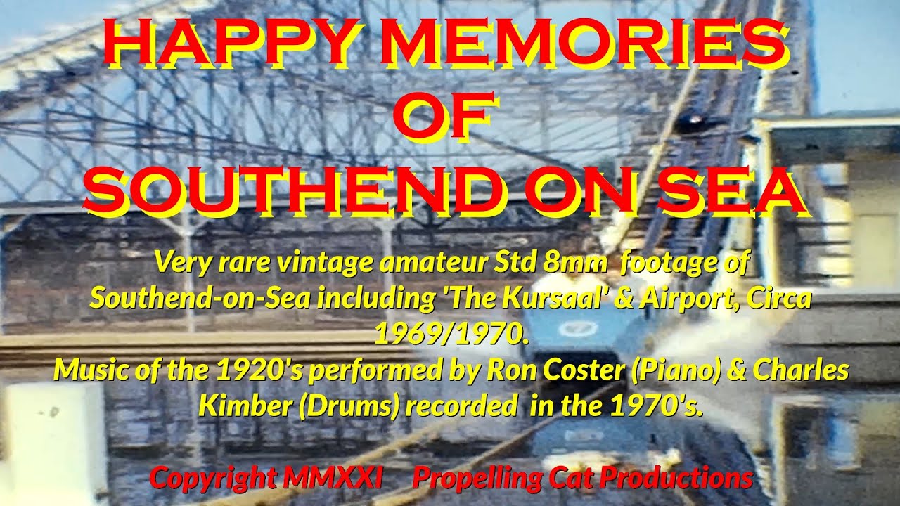 SOUTHEND, KURSAAL, PIER, CHANNEL AIRWAYS, 1970, RAILWAY, SOUTHEND ON SEA ESSEX, RARE ARCHIVE FOOTAGE