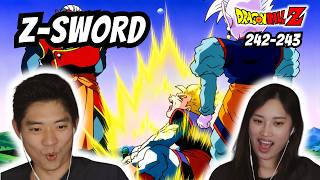 ⚡ HER FIRST TIME  SEEING GOHAN PULL THE Z-SWORD!!! - Dragon Ball Z Ep 242, 243 REACTION!!
