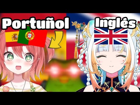 Fuyo y Tata intercambian idiomas! (Portuñol)【IDOL EN】