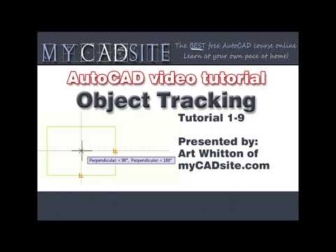 AutoCAD Tutorial Lesson 1-9 Object Tracking (Complete Beginners Course)