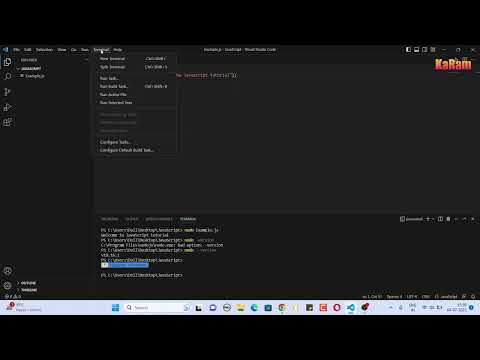 How to run javascript program in "visual studio code" *Easy*