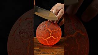 Lava Ball Cutting ASMR | Molten Satisfying Slice #AIASMR #ASMR #Satisfying #Relaxing