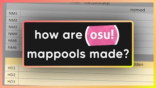 making an osu! mappool from start to finish