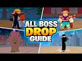 Every Boss Drop &amp; How to Get Them in Grand Blue | Roblox
