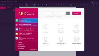 How to make a new document in Gravit Designer (Corel Vector)