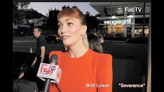 Celebrity Britt Lower arrives in stunning orange dress at the “Severance” finale red carpet Wealth