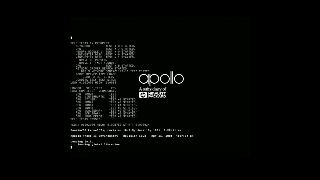 Apollo DN3500 Booting Domain/OS SR10.3.5