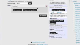 Creating a Quiz in Moodle 2