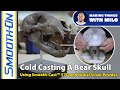 Cold Casting a Bear Skull using Urethane Resin and Nickel Silver Powder (Making Things with Milo)