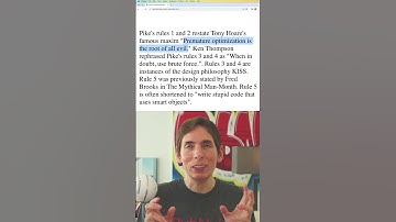 Rob Pike provided an excellent list of five programming rules #programming #developer