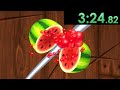 I decided to speedrun Fruit Ninja and it was more intense than I remembered