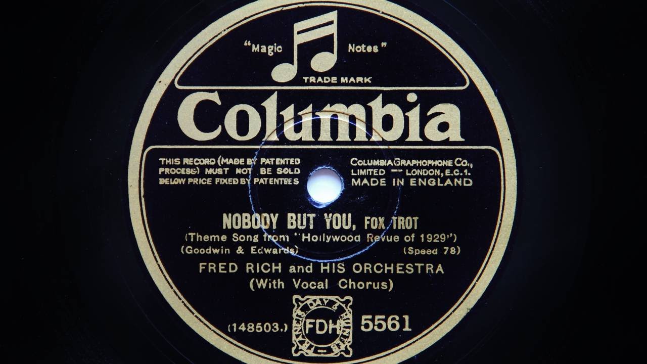 Fred Rich and His Orchestra – Nobody But You