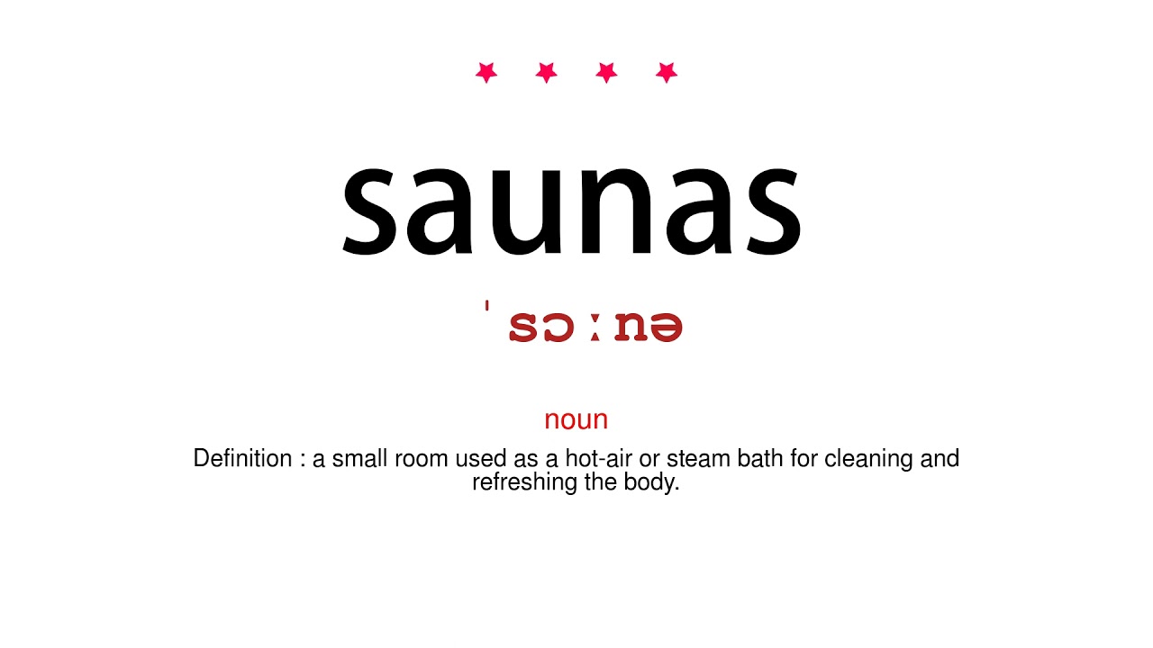 How to pronounce saunas - Vocab Today - YouTube