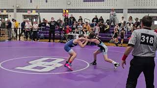 USAW-NJ qualifier 2 Andrew vs B Pourreza Iron Horse.  98lbs.   10-2. W