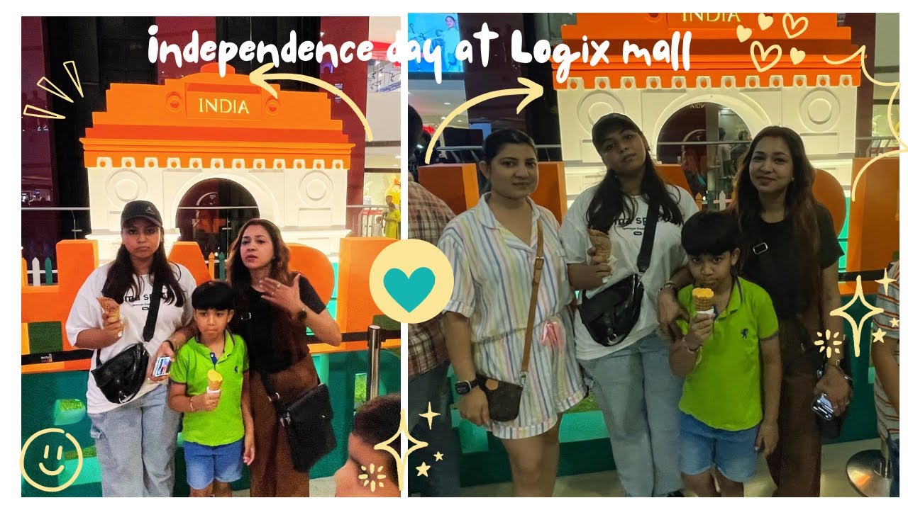 Independence Day parr Logix Mall City Center Noida phuche shopping |