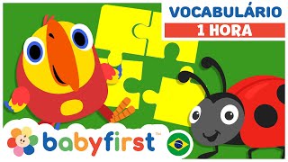 Desenhos Educativos para Crianças | aprender animais |jogando com Larry | 1 Hora | BabyFirst Brasil