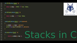1. Stacks - Implementation of stacks using an array in C