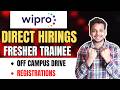 Wipro Freshers Trainee Hiring , Superset Hiring | Off Campus Drive for Freshers | Latest Hirings