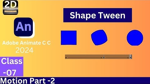 adobe animate cc 2024 |Shape,Motion tween|adobe animate cc tutorial in hindi|2d Cartoon animation
