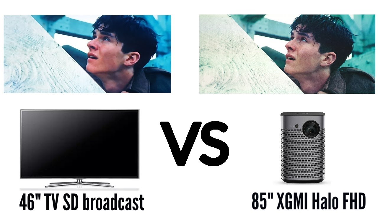 Time to ditch the TV? | Comparison between 46" TV SD broadcast & XGIMI Halo 1080p 85" projection