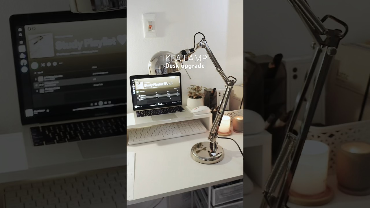 Study With Me Shorts | Desk Upgrade - Unboxing Ikea Lamp 