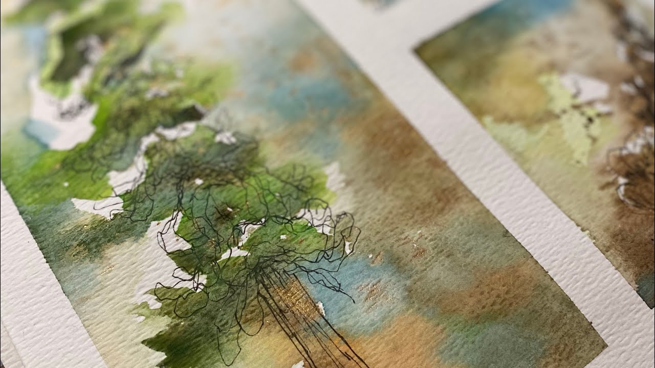 More watercolour pine trees!