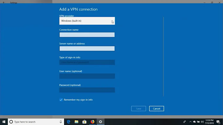 How to Configure L2TP on Windows 10 ?