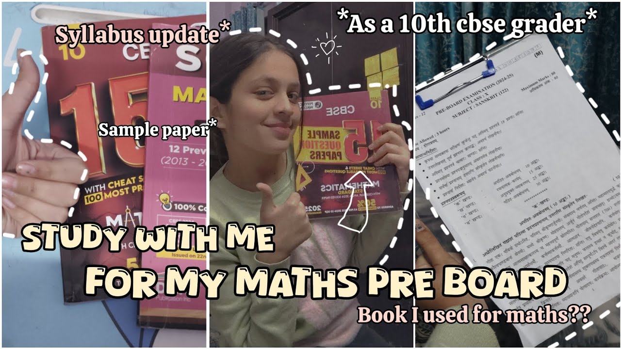 study with me for my maths pre board || as a 10th cbse grader ...