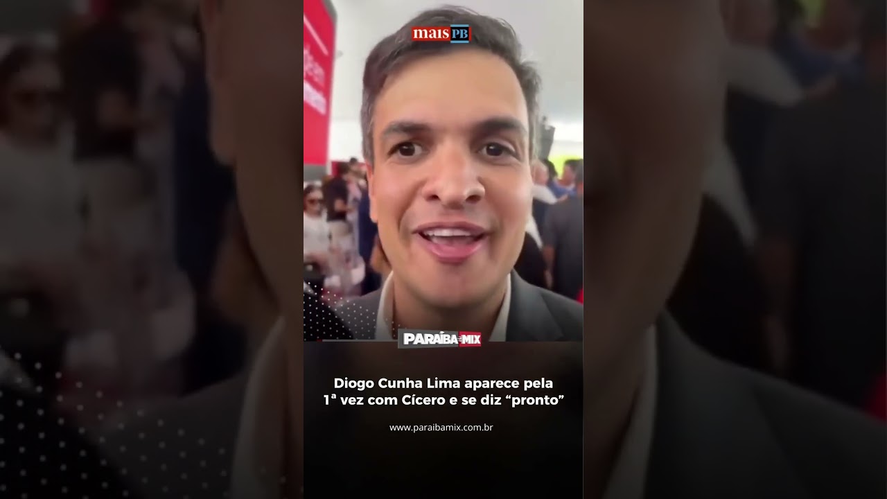 Diogo Cunha Lima aparece pela 1ª vez com Cícero e se diz "pronto"